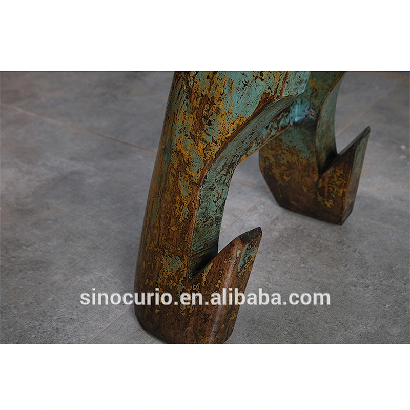 2017 antique old elm wood fish shaped stool
