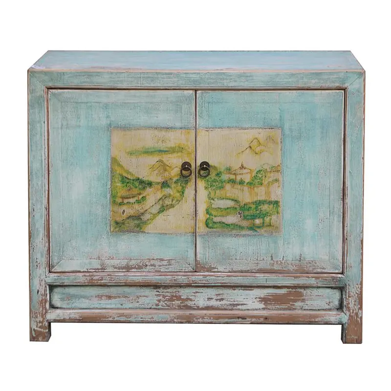 chinese living room wooden antique shabby chic cabinet