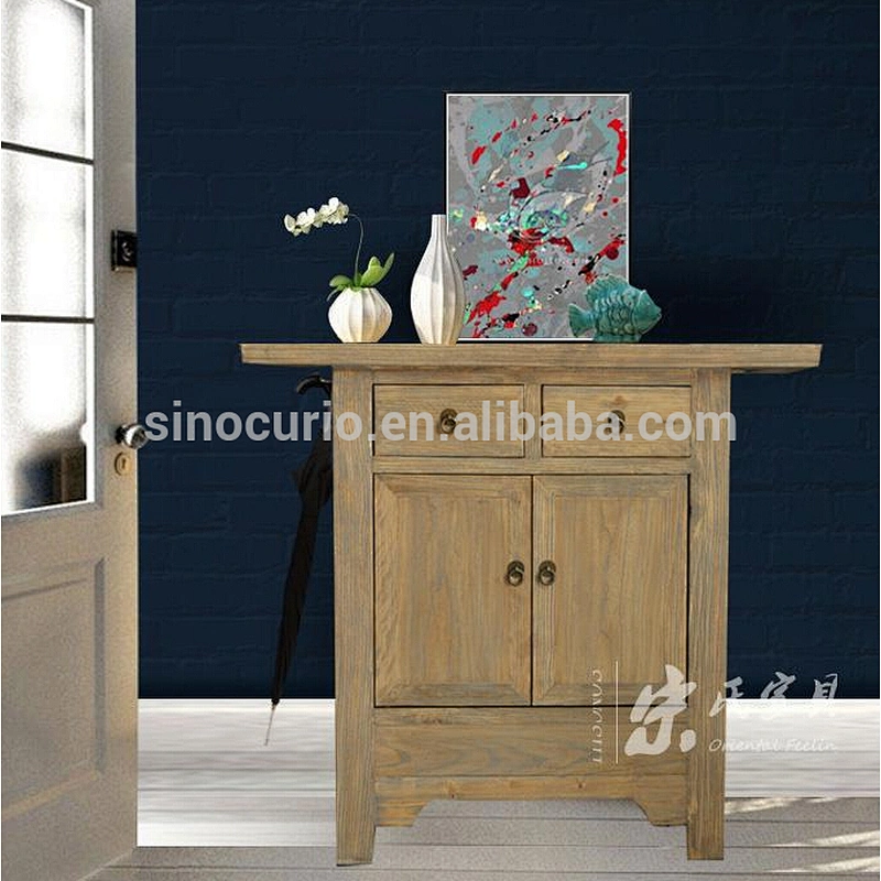 2017 Chinese antique popular style hot sale two drawer two door cabinet