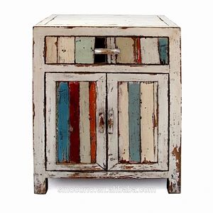 chinese antique furniture beijing colorful wooden living room side cabinet