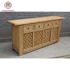 Antique hand carved furniture rustic shabby chic carved cabinet