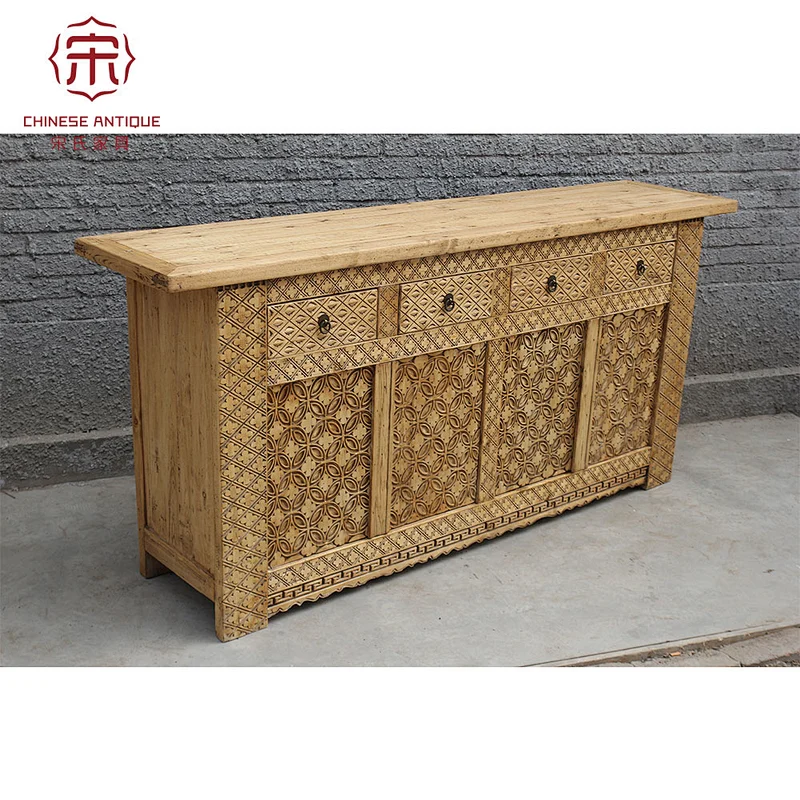 Antique hand carved furniture rustic shabby chic carved cabinet