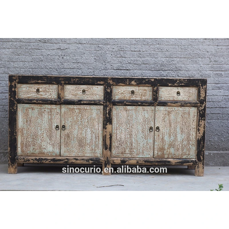 Asian Antique Sideboard Home Furniture Buffets Wooden Chest Solid Reclaimed Wood Buffet