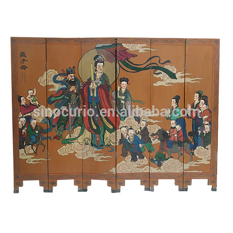 antique home decor wooden hand painted partition & room dividers