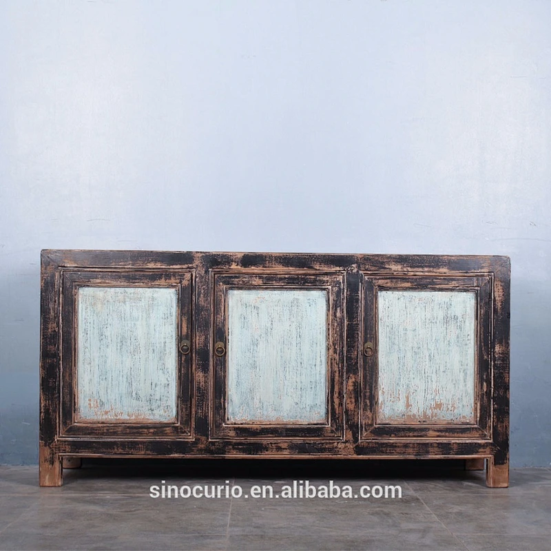 Chinese antique ming style furniture wholesale vintage rustic shabby chic cabinet
