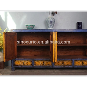 Chinese Antique furniture living room sideboard cabinet handpainting cabinet