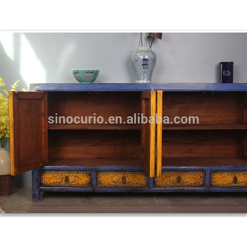Chinese Antique furniture living room sideboard cabinet handpainting cabinet