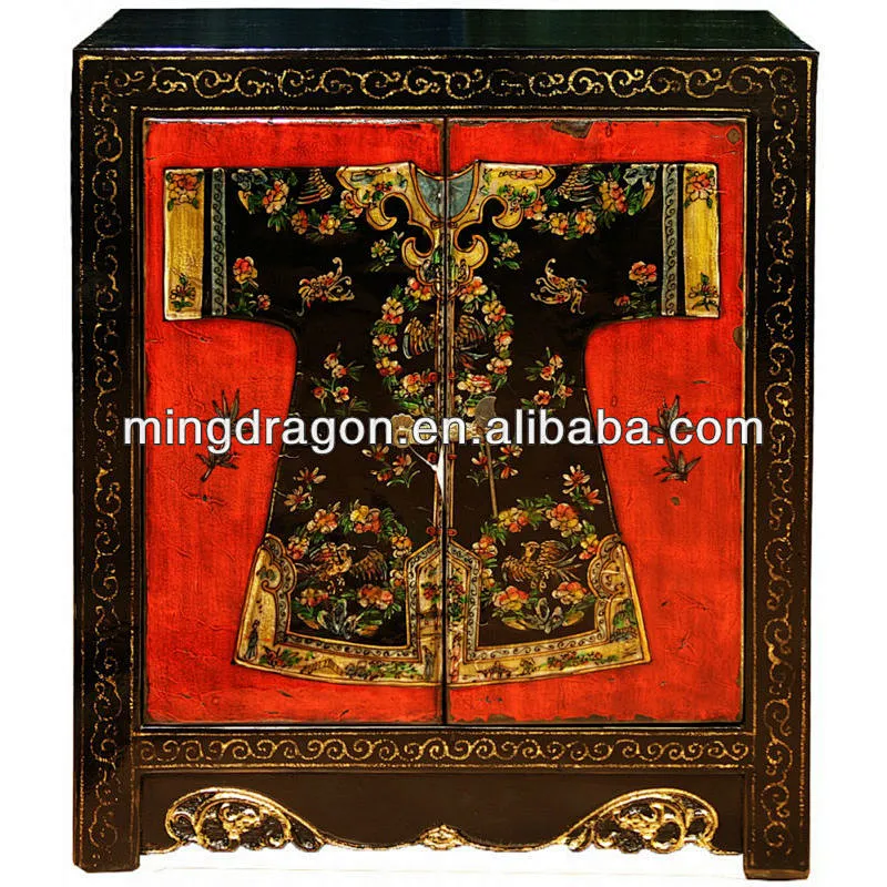 Chinese antique living room painting clothes cabinet