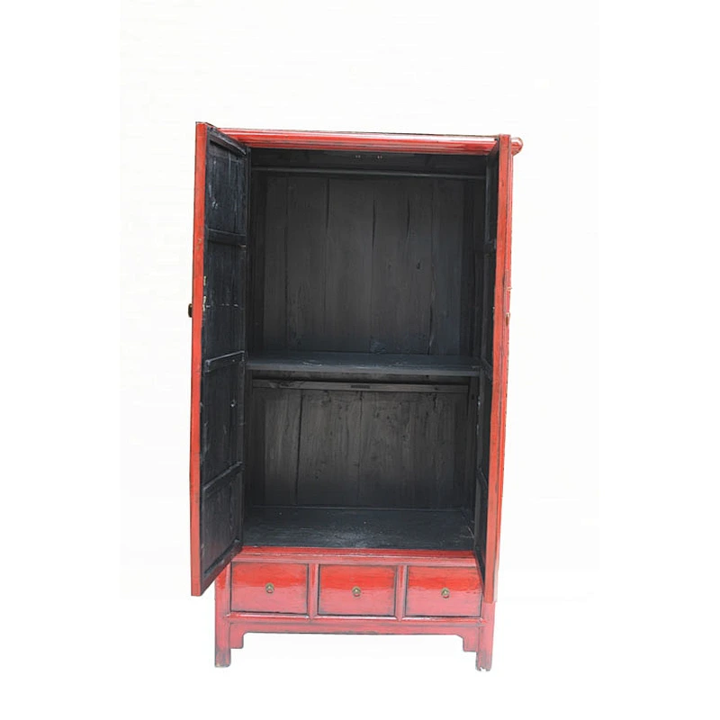 Chinese shabby chich furniture, bedroom solid wood armoire wardrobe