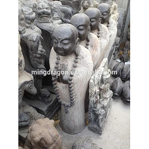 Antique large stone laughing stand buddha