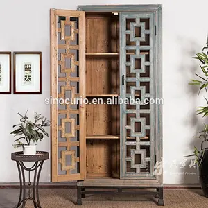 vintage Chinese industrial style recycled shelf furniture-French style cabinet Beijing 2016