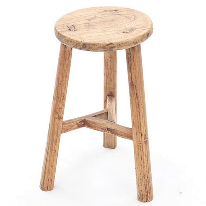 Antique rustic natural recycled workers stools for wholesale Shandong