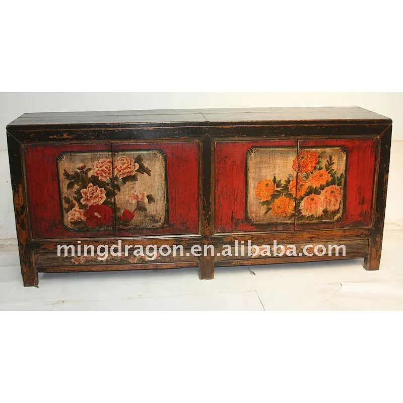 Tibetan reproduction furniture painted sideboard