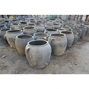 Wholesale antique Chinese garden vintage grey pottery pots from Shanxi