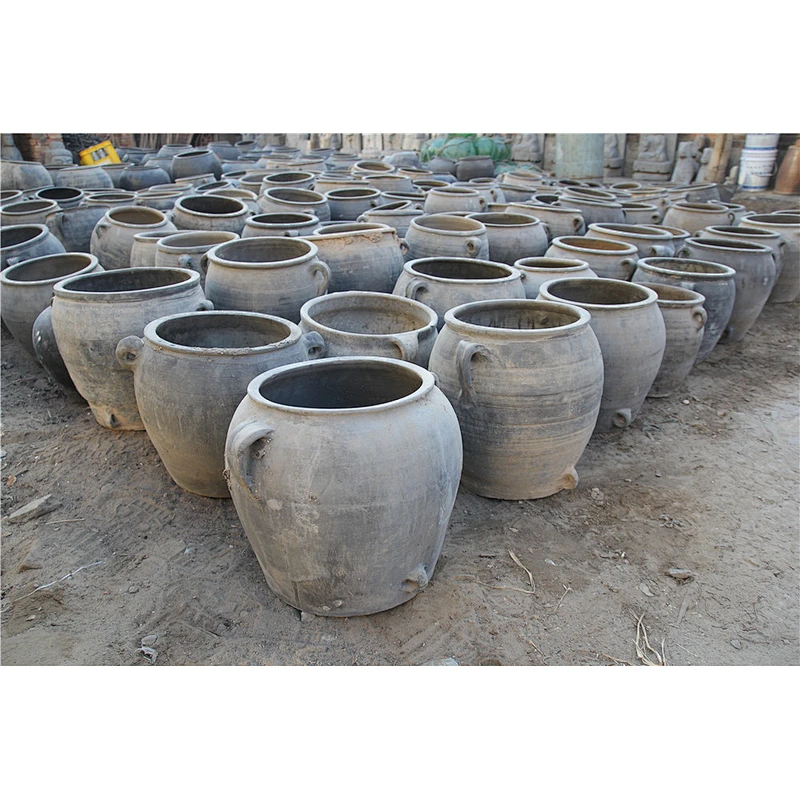 Wholesale antique Chinese garden vintage grey pottery pots from Shanxi