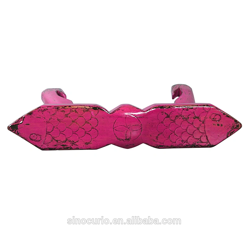 chinese antique fish shape wood stool