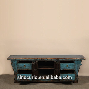 Chinese antique style solid wood lcd tv floor stand