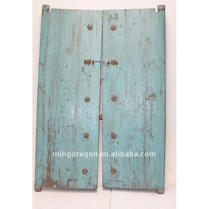 Chinese Antique Blue Elm Old Doors