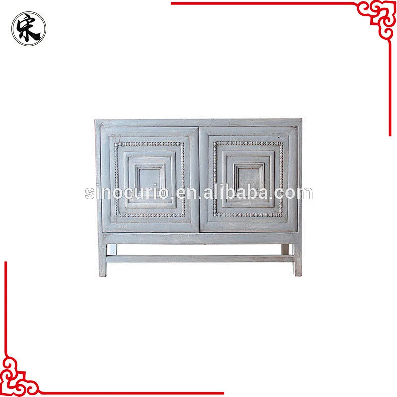 Chinese reproduction rustic cabinet- French style solid wood furniture