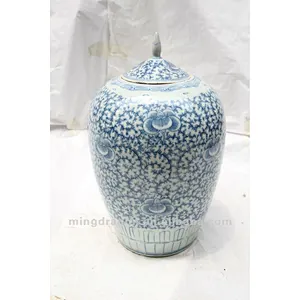 Chinese antique blue& white flower ceramic porcelain