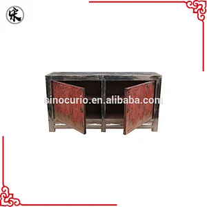 reproduction rustic recycled wood cabinet in Beijing Sinocurio Furniture stores