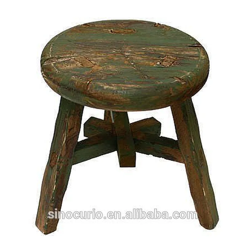 Chinese Antique vintage solid wood Round Baby Stool