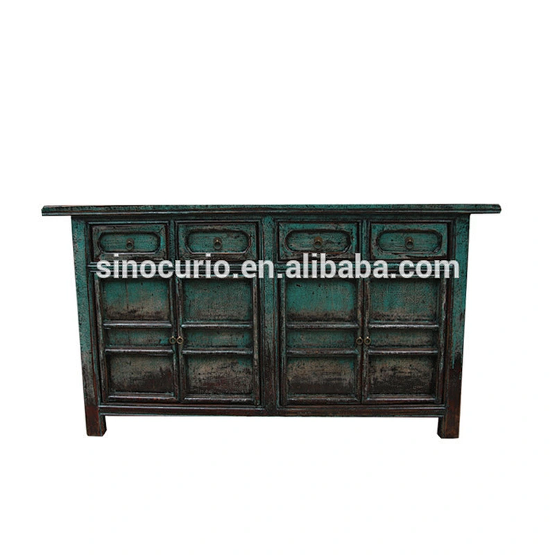 Asian antique reproduction living room glossy lacquer furniture sideboard