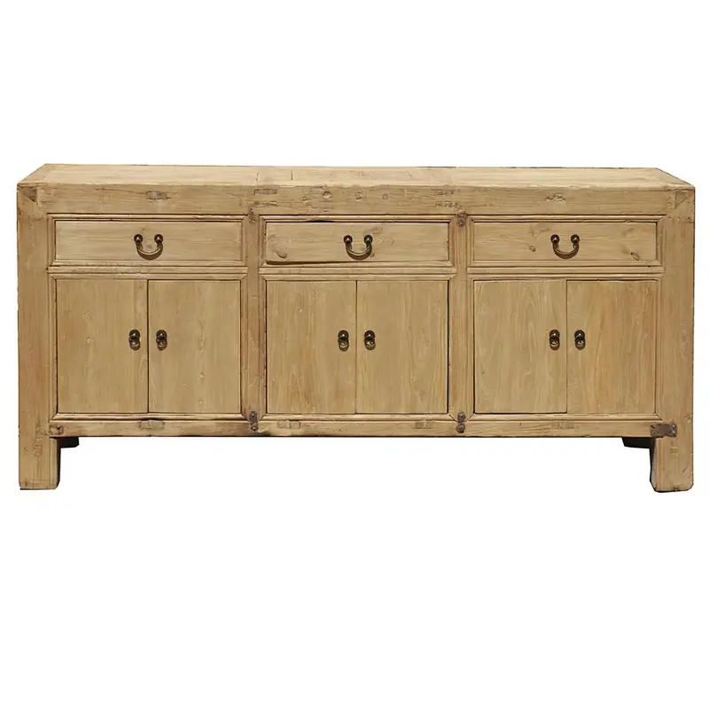 Antique recycled inlaid wood Furniture collected natural sideboard