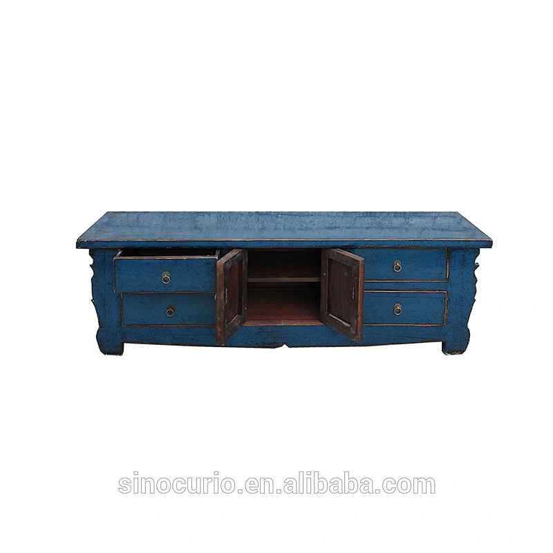 Chinese antique classic reproduction used lacquered tv cabinet stand furniture