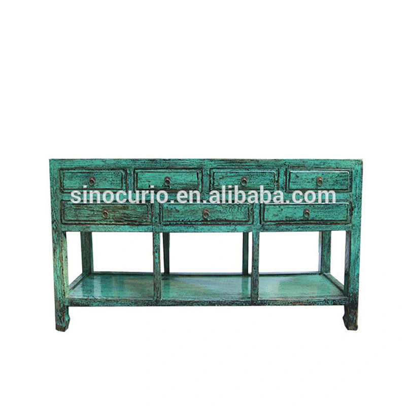 Chinese high glossy Oriental reproduction distressed living room furniture