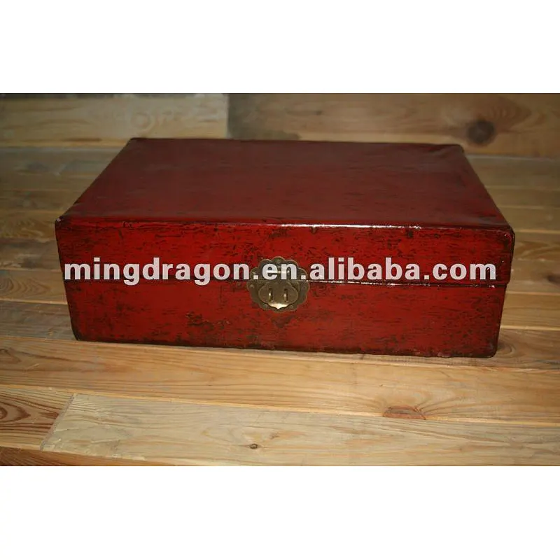 chinese antique furniture -- small red box