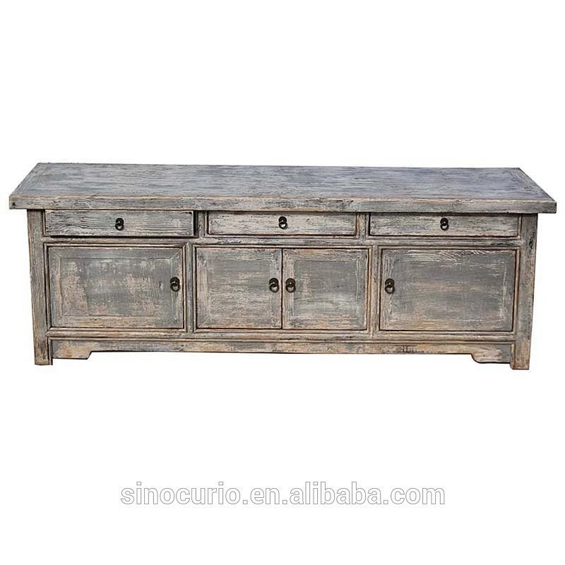Chinese antique furniture living room shabby chic TV cabinet