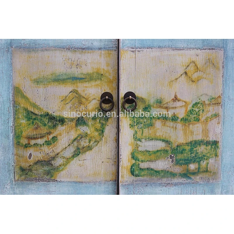 chinese antique living room furniture reclaimed wood 2doors sideboard cabinet