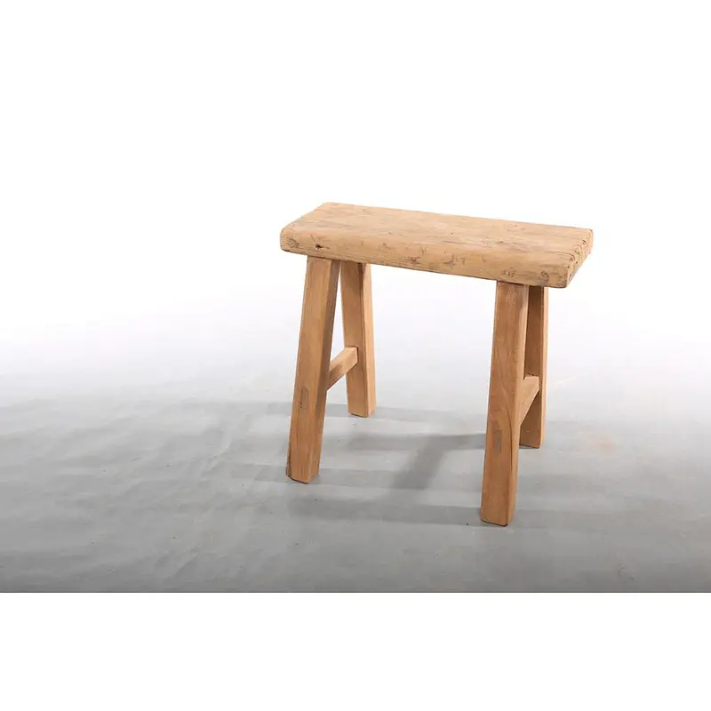 Chinese Antique Distressed Recycled Solid Wood Country Stool