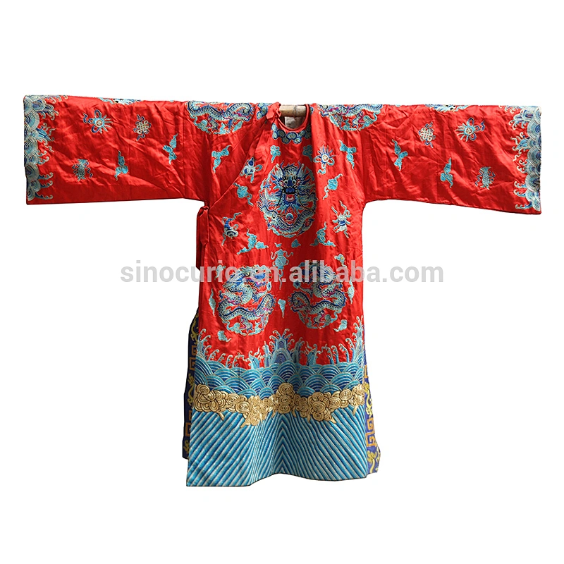 Chinese style home decor antique silk costume kimono robe