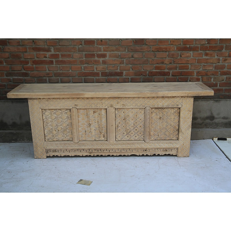 Chinese solid wood vintage furniture  Carving TV cabinet