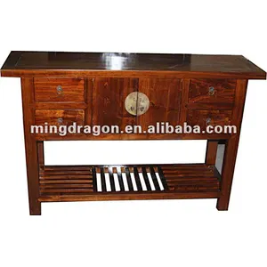 chinese antique two door four drawer console table