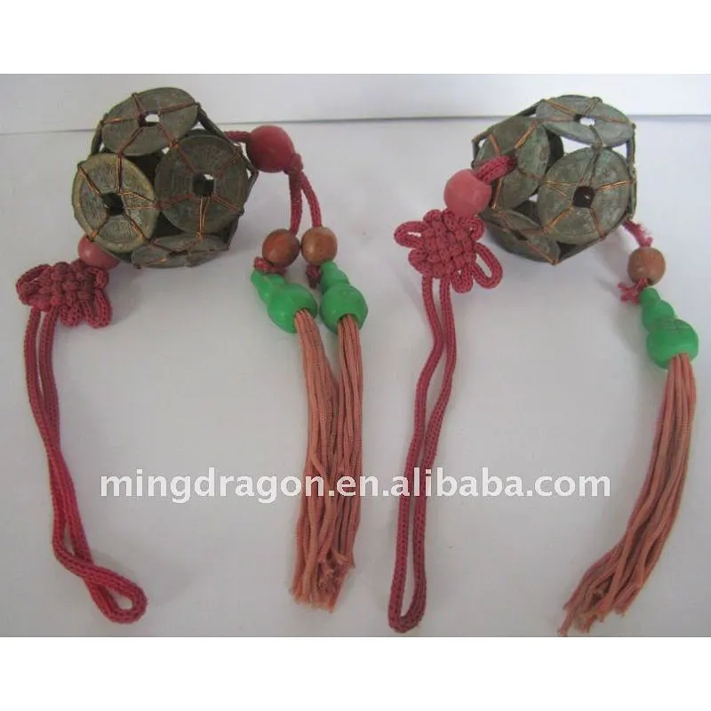 CHINESE COLORFUL MASK KNOT ORIENTAL ORNAMENT EMBROIDERY