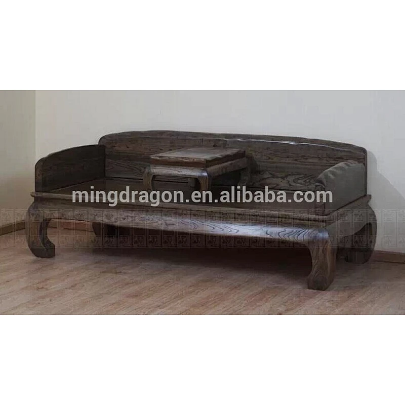 Chinese antique furniture wholesale elm sofa arhat bed