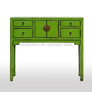 Chinese antique narrow console table wooden high side thin table