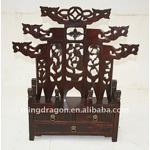 Chinese Antique CarveMini Buddha Display Cabinet