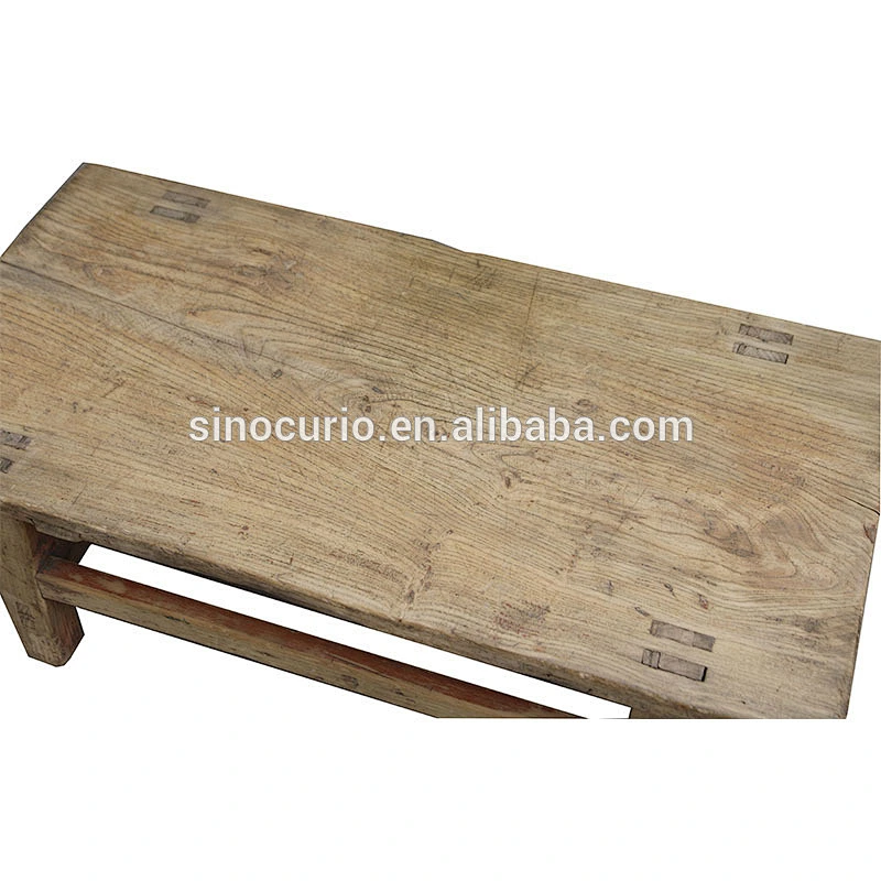 antique Chinese old elm wood natural color strong rustic coffee table tea table
