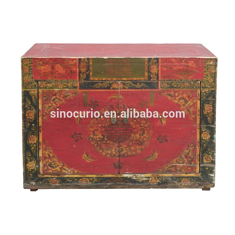 wholesale antique furniture chinese vintage antique original painted storage cabinets