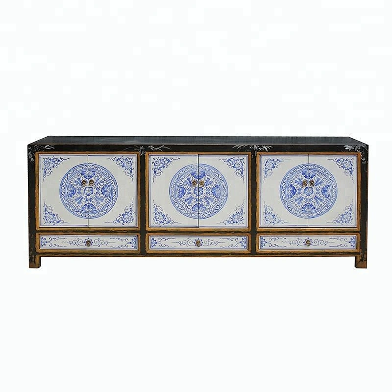 Living room Chinese hand painted buffet sideboard