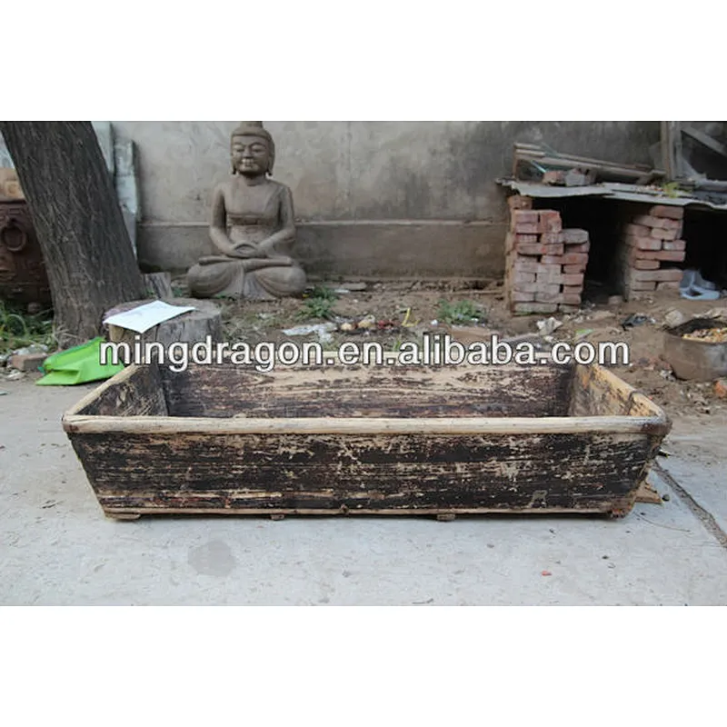 Chinese Antique Funiture Garden Outdoor Wooden Trough