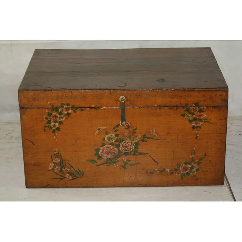 Reproduction vintage chinese classical antique solid wood painting box