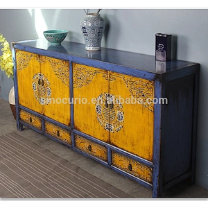 Chinese Antique furniture living room sideboard cabinet handpainting cabinet