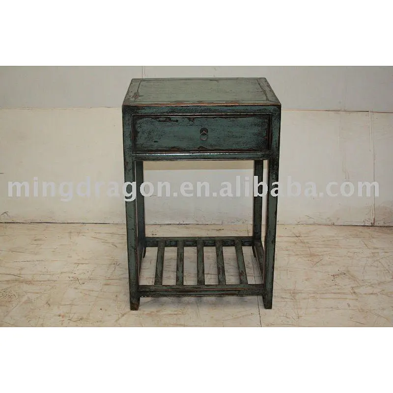 antique Chinese blue tea table flower standing table