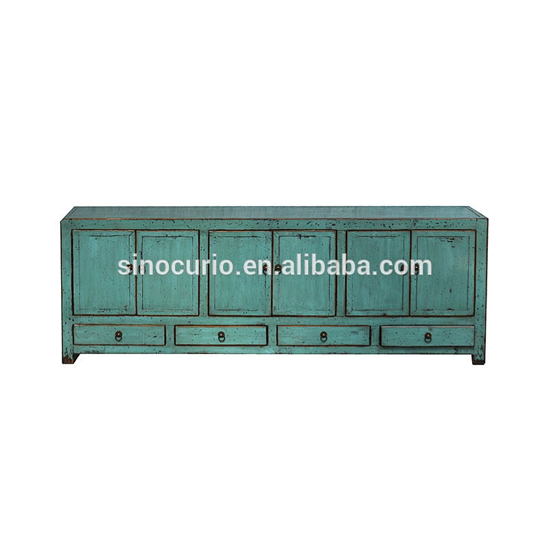 Chinese antique reproduction shabby chic furniture television stand