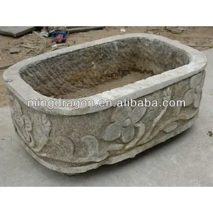 Chinese Antique Outdoor Garden Stone Water Manger